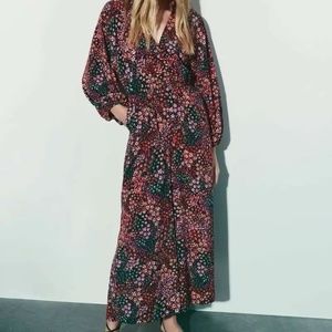 ZARA Floral Jumpsuit - Size L
